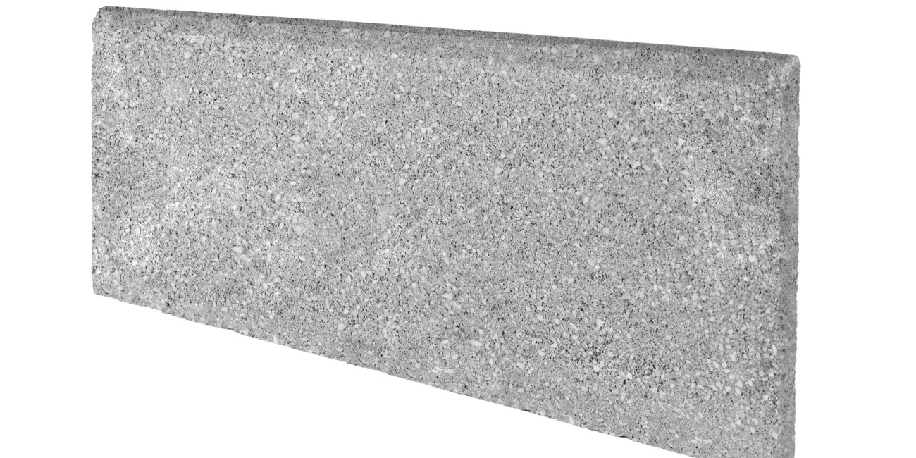 Sockelleiste Grau Geschliffen Abgeschrägt  49x19x1,4 cm