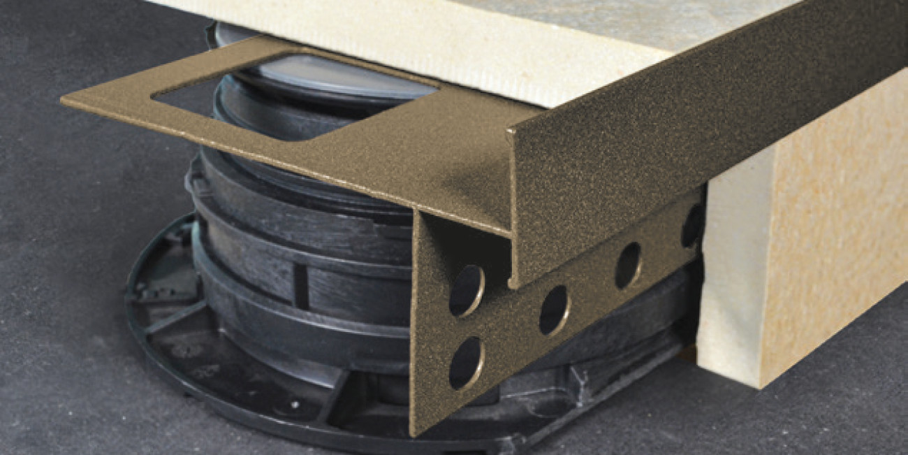 Taubengraues Aluminium-FEINSTEINZEUG-Plattenkantenprofil 270 x H 2/5,1