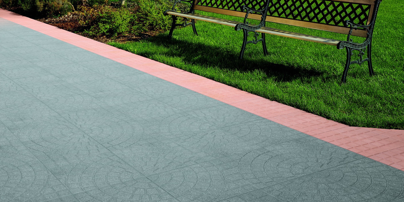 Gris Karst pavé circulaire